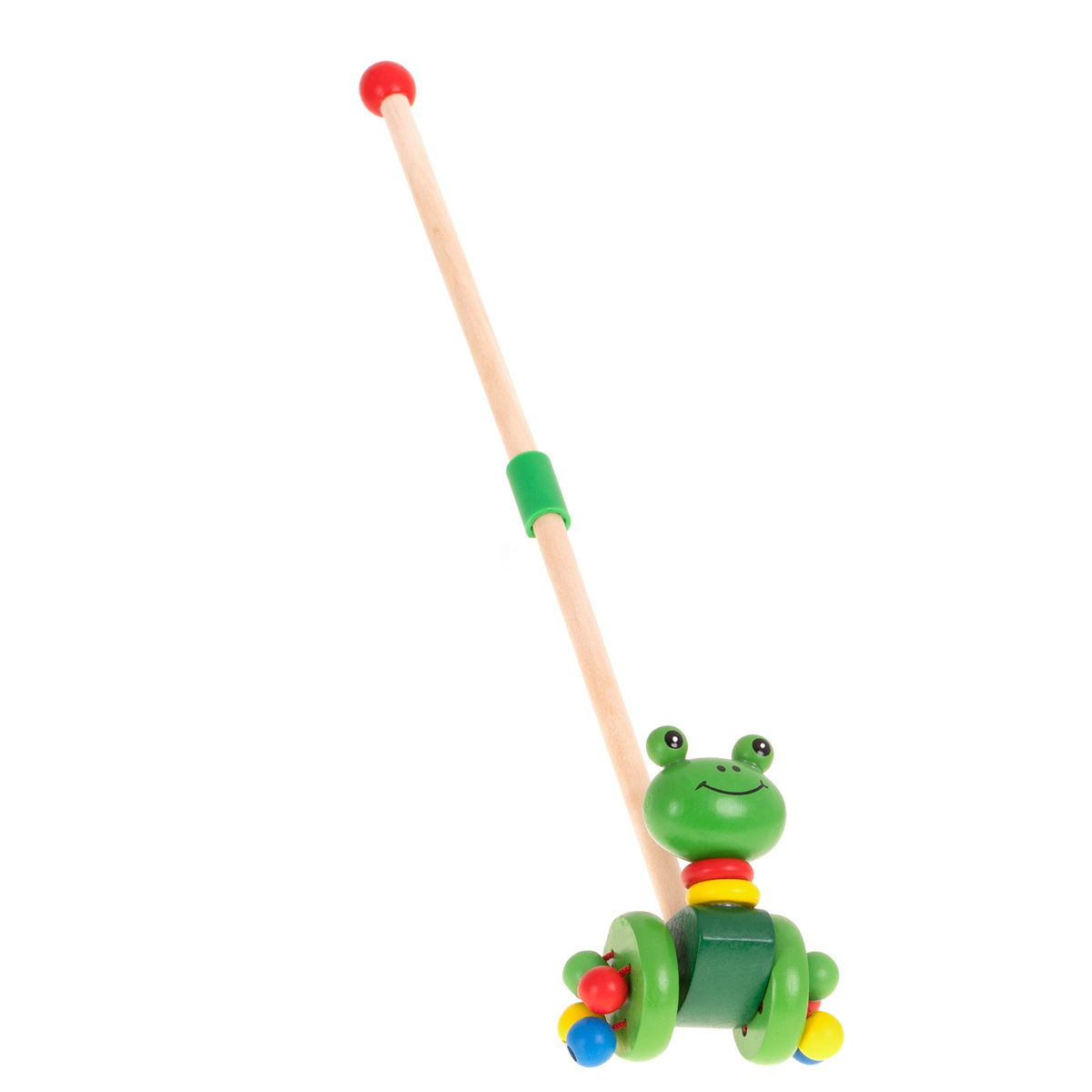 Wooden push along Frog and Chicken