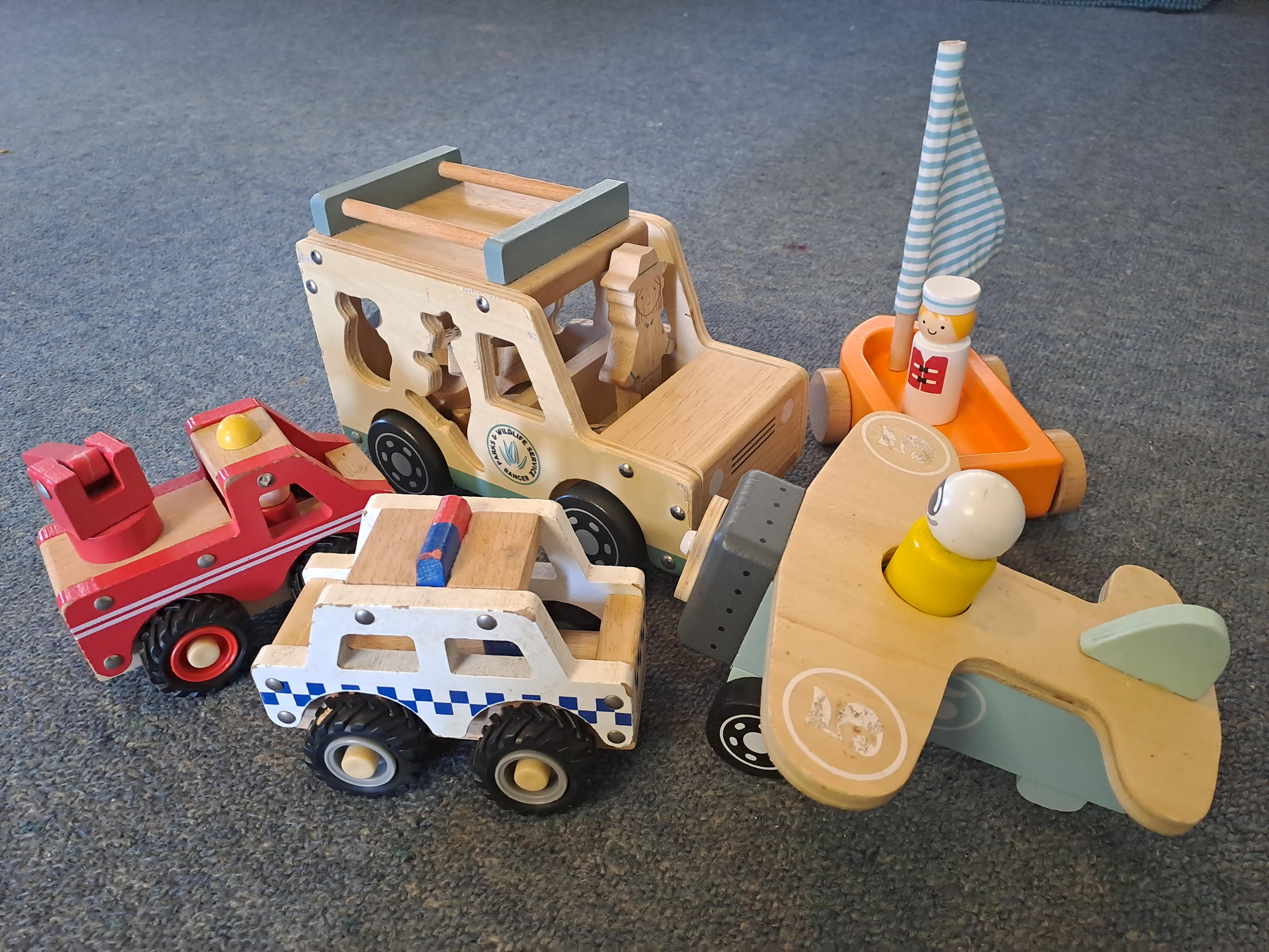 Wooden Assorted Vehicles